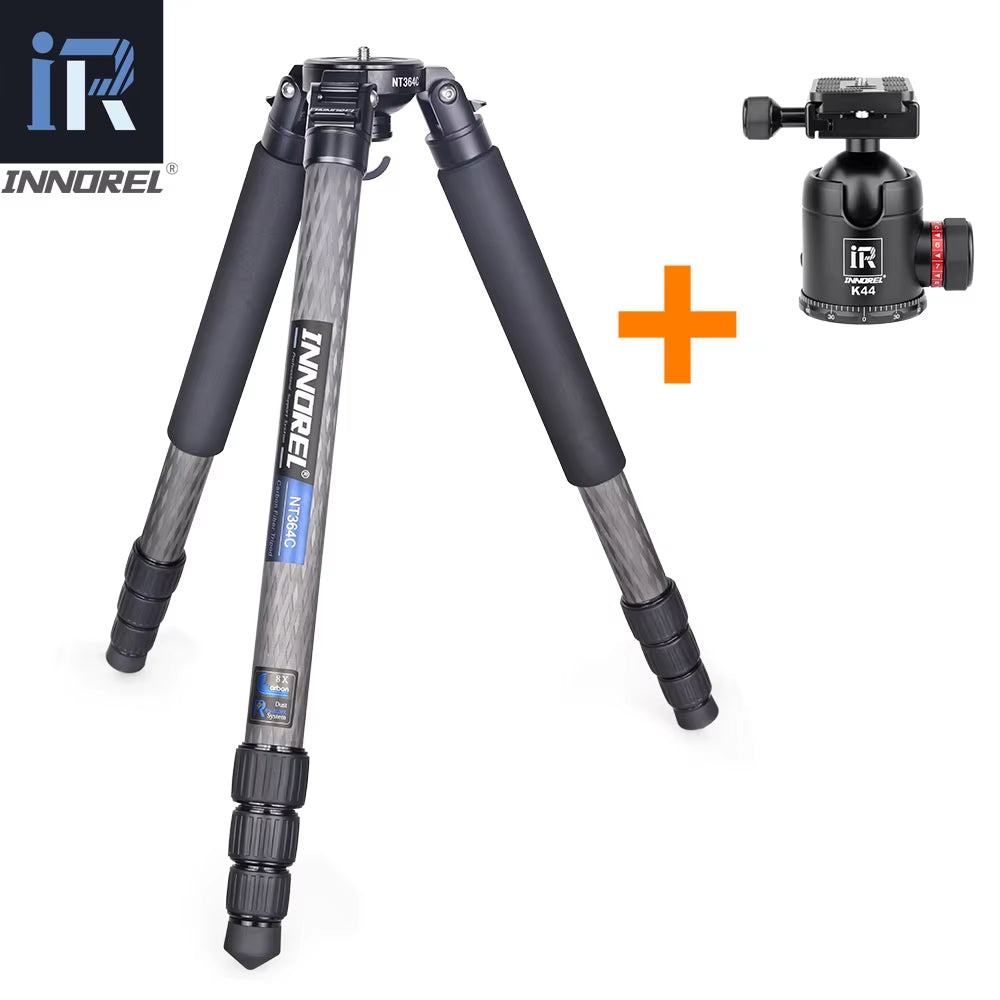 NT364C Professional Carbon Fiber Bowl Tripod for DSLR Camera Video Camcorder Heavy Duty 25Kg Max Load Birdwatching Camera Stand