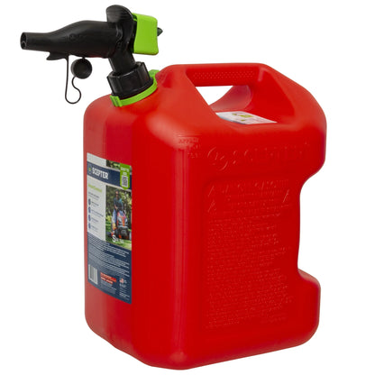 5 Gallon Gas Can Smartcontrol Enhance Fuel Gasoline Container L&G, FSCG572. Color Red