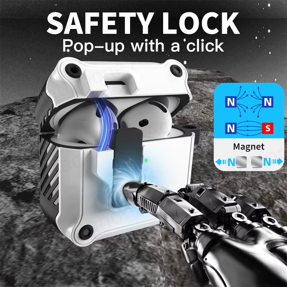 Security Lock Cover for Airpods 4Th Gen (2024) Case for Airpods 4 with Active Noise 2024 New Case Shockproof Cover Airpod4 Funda