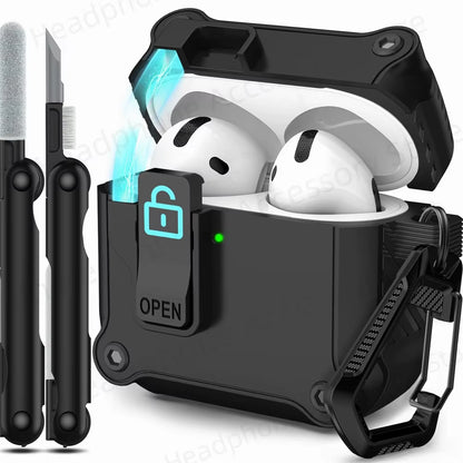 Security Lock Cover for Airpods 4Th Gen (2024) Case for Airpods 4 with Active Noise 2024 New Case Shockproof Cover Airpod4 Funda