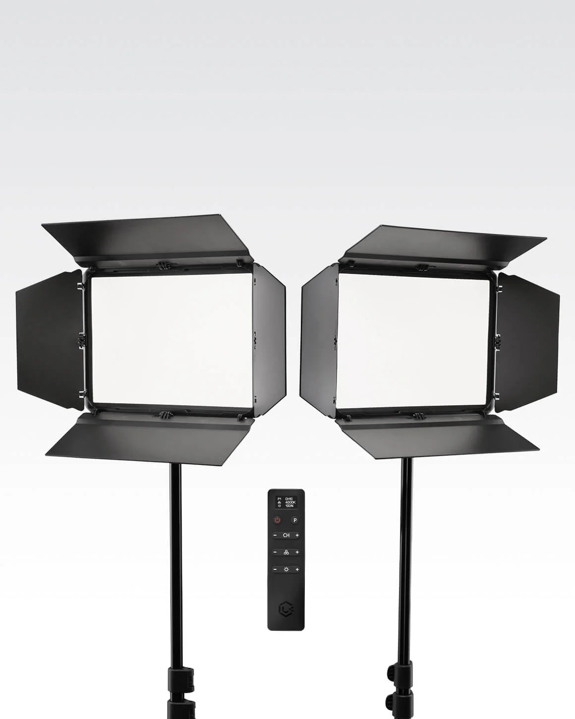 Studio Panel Lighting Kit Two Edge-Lit LED Panel Lights with Stands