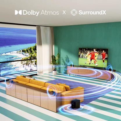 7.1 Surround Sound System for TV with Dolby Atmos, 460W Sound Bar for TV with 6.5" Subwoofer, APP Control