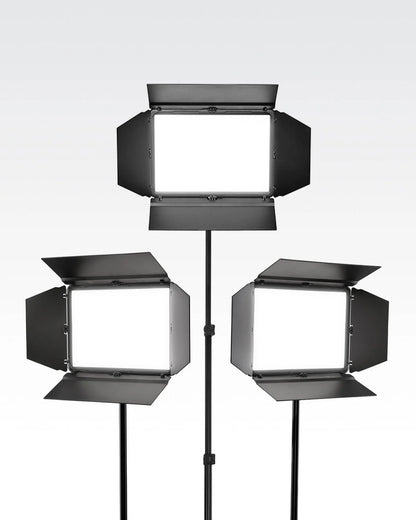Studio Panel Lighting Kit Two Edge-Lit LED Panel Lights with Stands