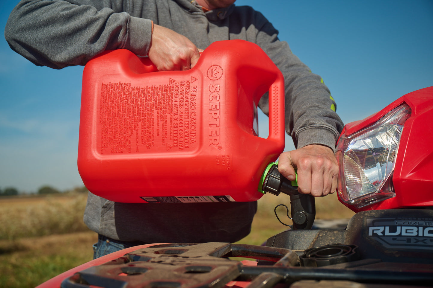 5 Gallon Gas Can Smartcontrol Enhance Fuel Gasoline Container L&G, FSCG572. Color Red