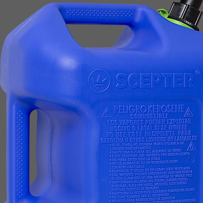 (2 Pack)  5 Gallon Capacity Smartcontrol Dual Handle Kerosene Fuel Container, FSCK571, Blue Gas Can