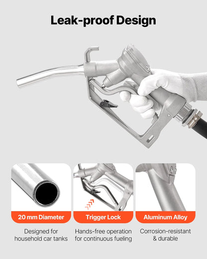 Fuel Caddy, 32 Gallon, Portable Fuel Tank with 12V DC 15 GPM Electric Fuel Transfer Pump, 13 Ft Delivery Hose & Aluminum Alloy Manual Nozzle, Gas Caddy for Motorboats, Atvs, Diesel & Gasoline