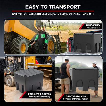 Portable Fuel Tank, 58 Gallon Diesel & Gasoline Transfer Tank with 12V Electric Pump, 10 GPM Flow Rate, 13Ft Hose, Auto Fueling Nozzle, Fuel Transfer Tank for Easy Transportation