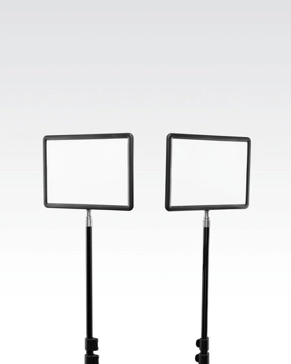 Studio Panel Lighting Kit Two Edge-Lit LED Panel Lights with Stands