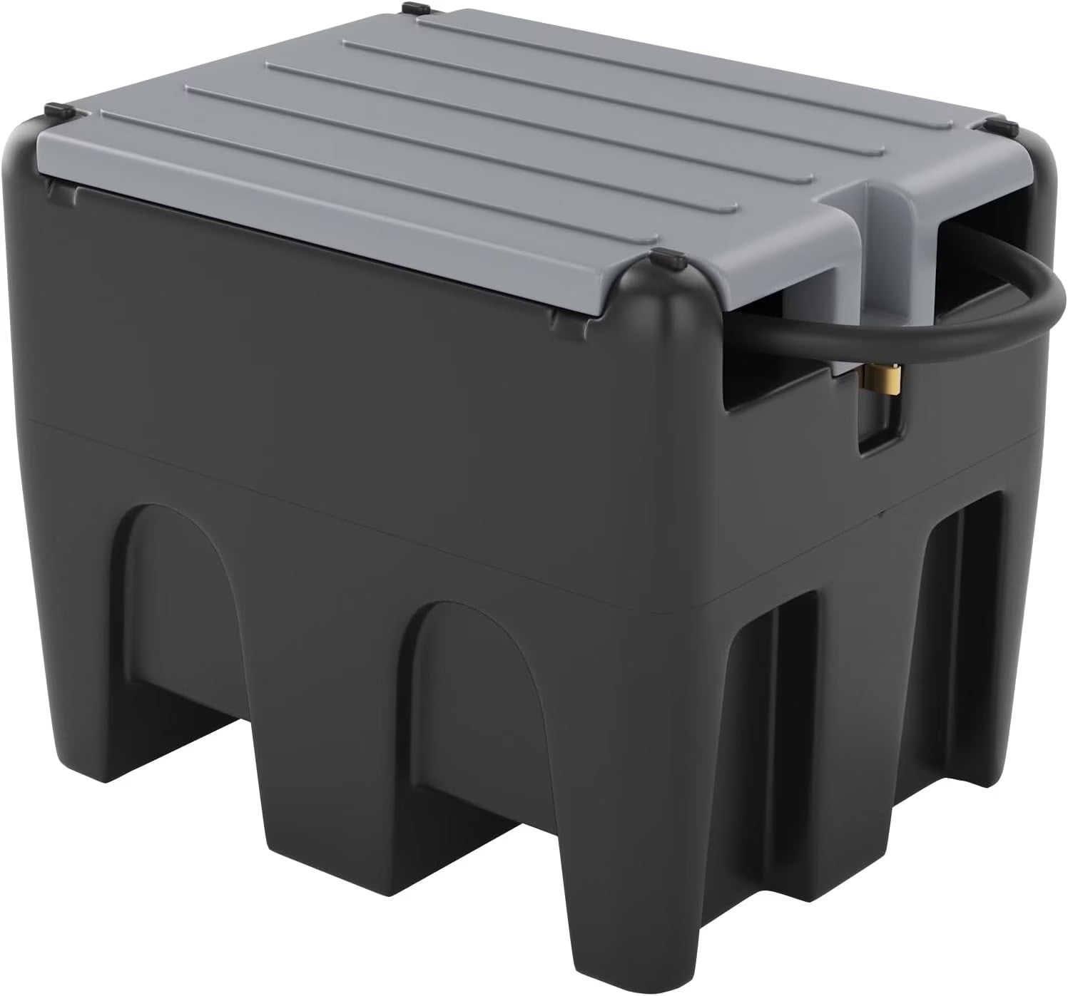 Portable Fuel Tank, 58 Gallon Diesel & Gasoline Transfer Tank with 12V Electric Pump, 10 GPM Flow Rate, 13Ft Hose, Auto Fueling Nozzle, Fuel Transfer Tank for Easy Transportation