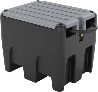 Portable Fuel Tank, 58 Gallon Diesel & Gasoline Transfer Tank with 12V Electric Pump, 10 GPM Flow Rate, 13Ft Hose, Auto Fueling Nozzle, Fuel Transfer Tank for Easy Transportation