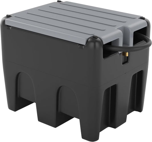 Portable Fuel Tank, 58 Gallon Diesel & Gasoline Transfer Tank with 12V Electric Pump, 10 GPM Flow Rate, 13Ft Hose, Auto Fueling Nozzle, Fuel Transfer Tank for Easy Transportation