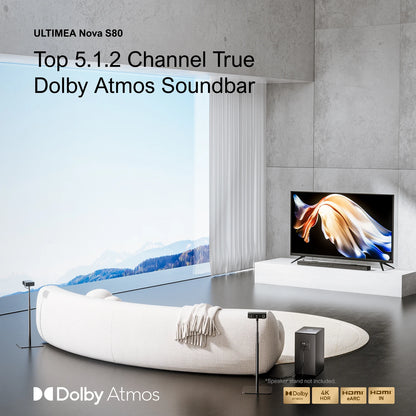 520W 5.1.2 Soundbar with Dolby Atmos for Smart TV,4K HDR Pass-Through,Home Theater Wireless Bluetooth Soundbar Speakers