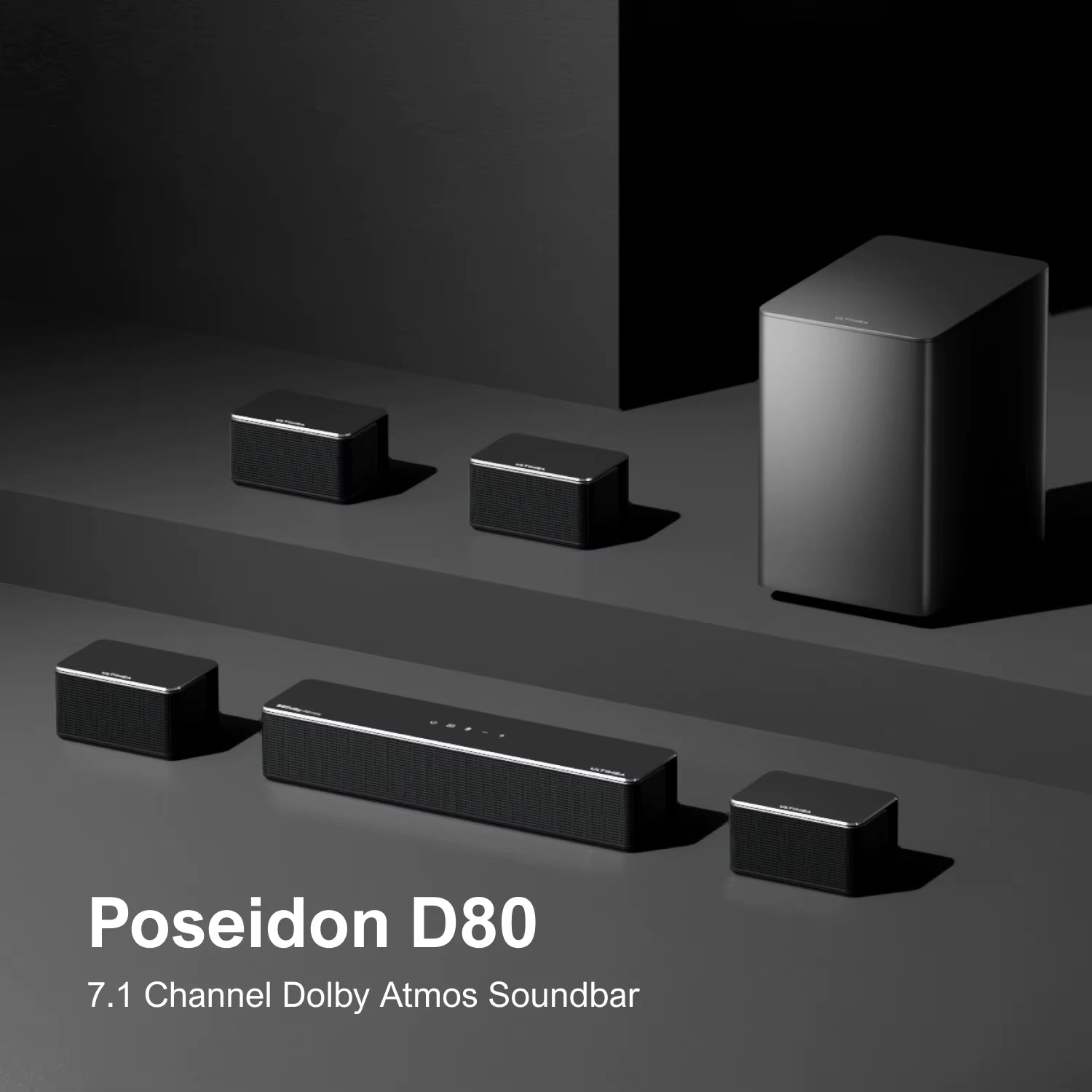 7.1 Surround Sound System for TV with Dolby Atmos, 460W Sound Bar for TV with 6.5" Subwoofer, APP Control