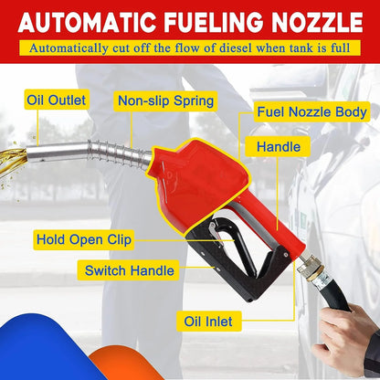 Portable 48 Gallon Fuel Tanks with 12V DC Gasoline Fuel Transfer Pump 15 GPM