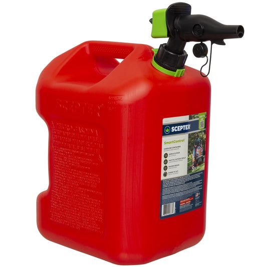 5 Gallon Gas Can Smartcontrol Enhance Fuel Gasoline Container L&G, FSCG572. Color Red