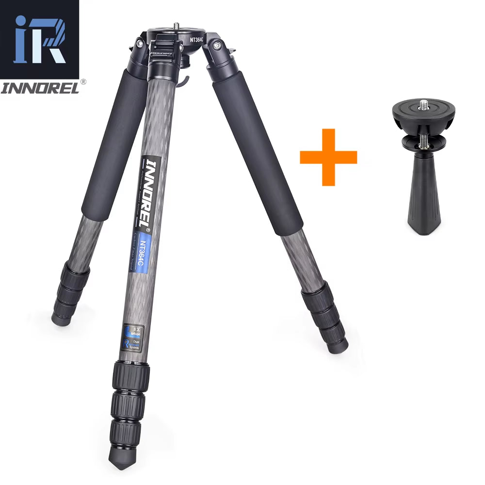 NT364C Professional Carbon Fiber Bowl Tripod for DSLR Camera Video Camcorder Heavy Duty 25Kg Max Load Birdwatching Camera Stand