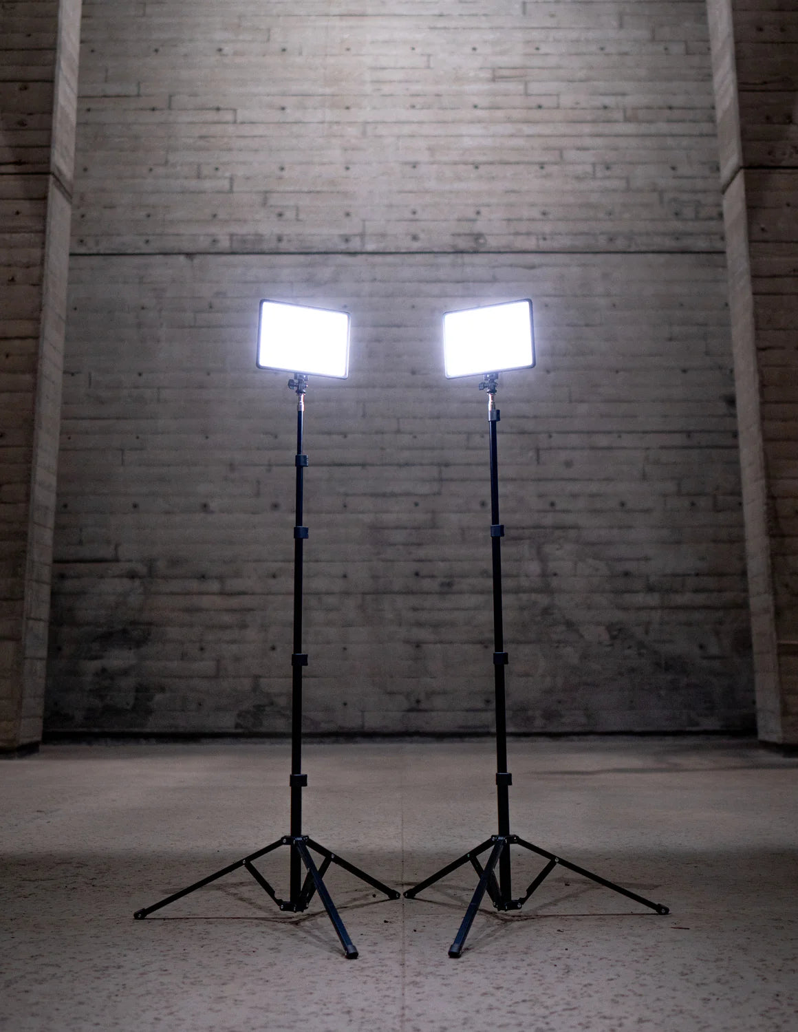 Studio Panel Lighting Kit Two Edge-Lit LED Panel Lights with Stands