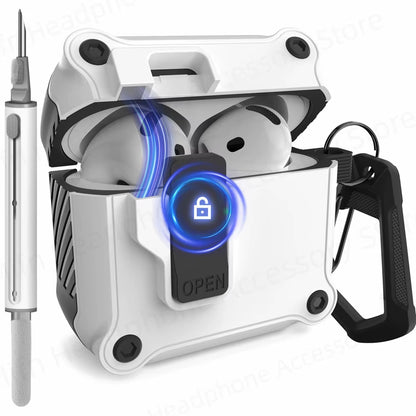 Security Lock Cover for Airpods 4Th Gen (2024) Case for Airpods 4 with Active Noise 2024 New Case Shockproof Cover Airpod4 Funda