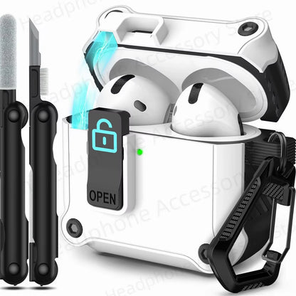Security Lock Cover for Airpods 4Th Gen (2024) Case for Airpods 4 with Active Noise 2024 New Case Shockproof Cover Airpod4 Funda